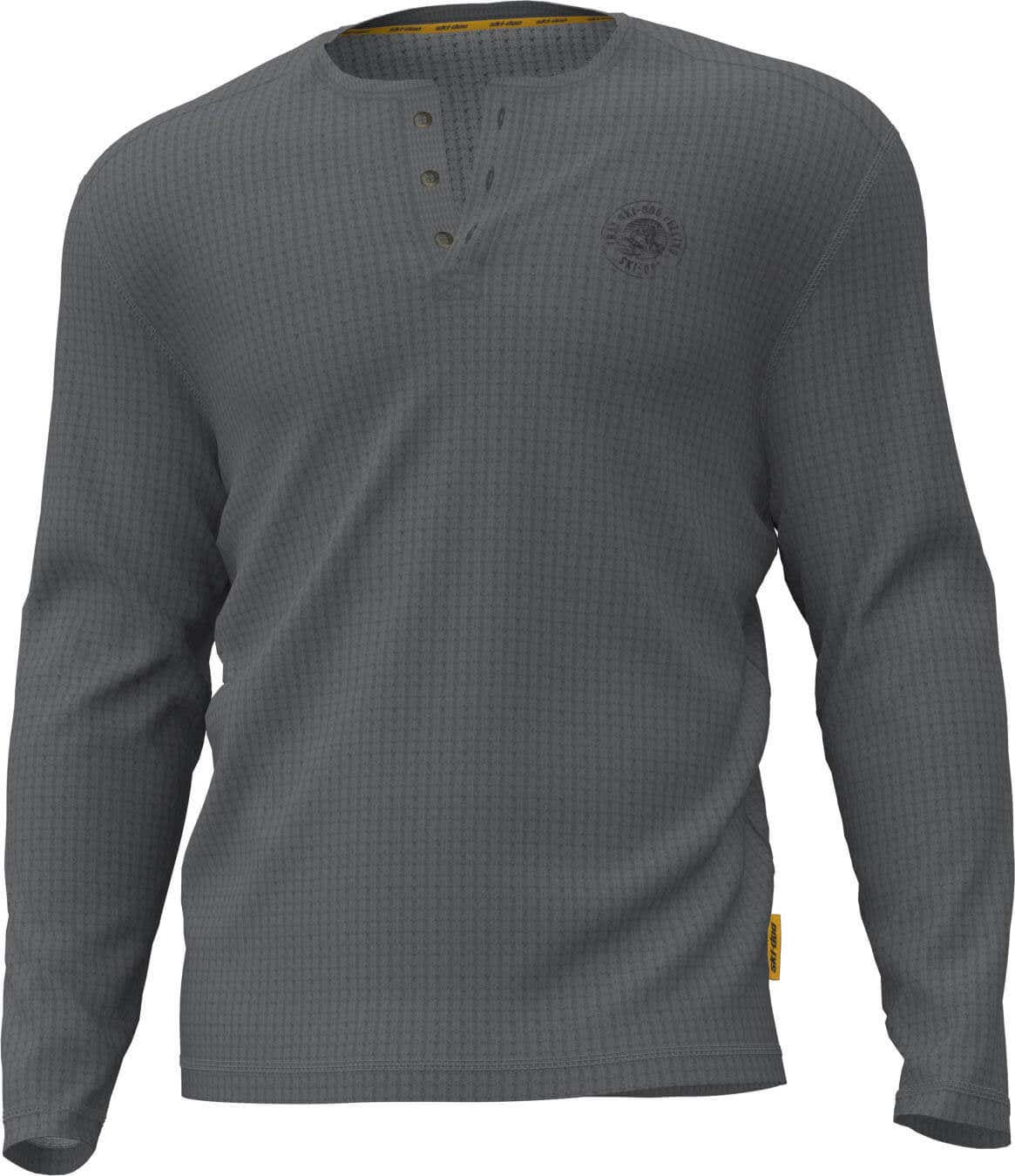 Ski-Doo Men's Waffle Knit Thermal Long Sleeve Henley - Image 5